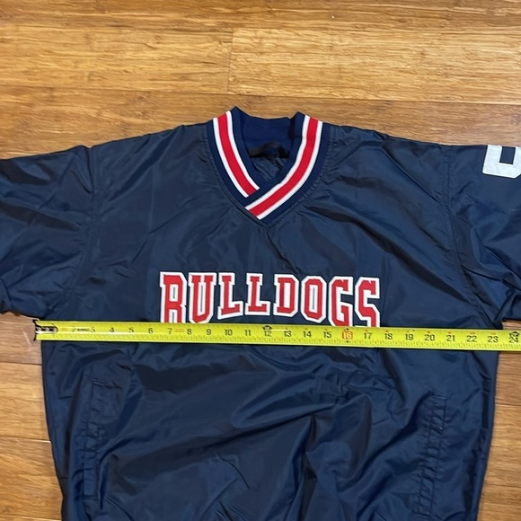 Bulldogs Uniforms Express Unisex Baseball Rain Pullover Windbreaker Size YXL - Picture 9 of 11
